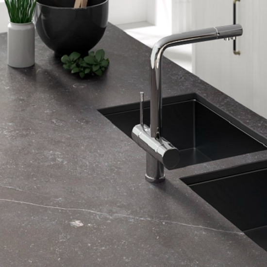 Encimera de porcelánico con fregadero Dekton Fossil