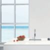 cocina blanca porcelánico Blanco Laminam