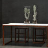mesa muestra Laminam Bianco Assoluto