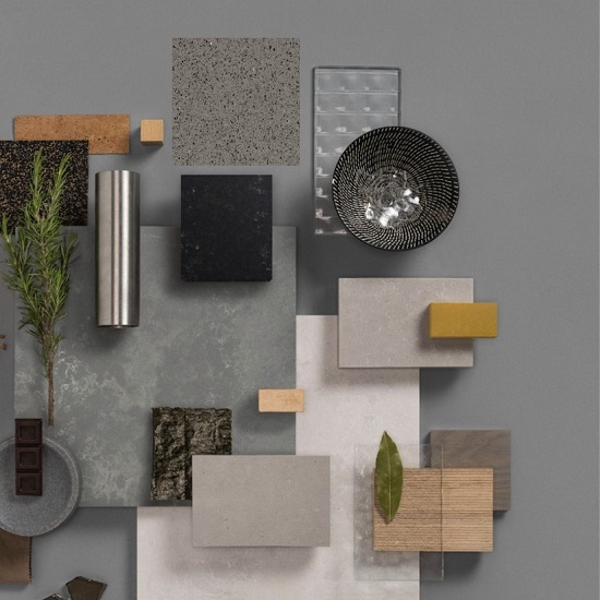 Moodboard de diseño Silestone Stellar