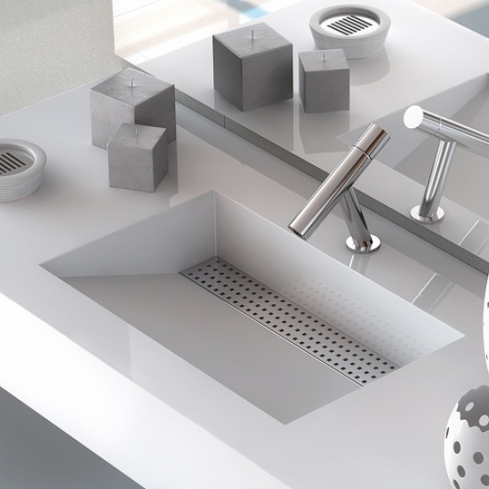 Lavabo con drenaje Silestone Blanco Zeus