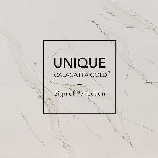 muestra con nombre de encimeras muestra ompac Unique Calacatta Gold