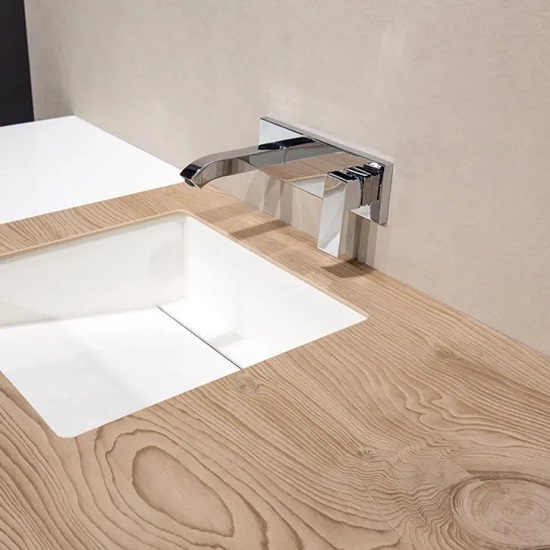 foto de una encimera de tocador Neolith La Boheme