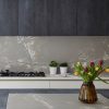 encimera y salpicadero cuarzo Compac Ice White