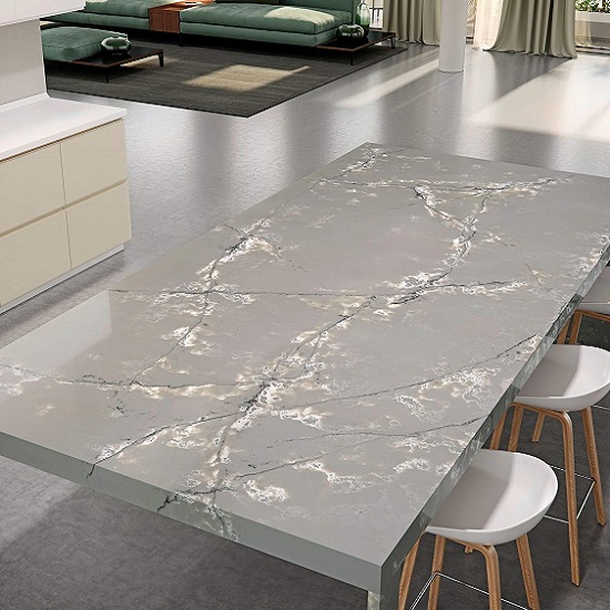 isla cocina Compac Ice White