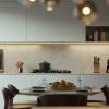 una cocina con superficies de vidrio reciclado encimera Equs Beverly