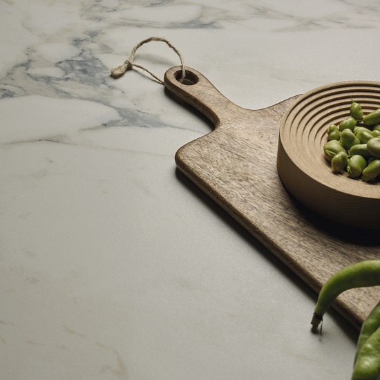 encimera de cocina Sapienstone Arabescato 4D