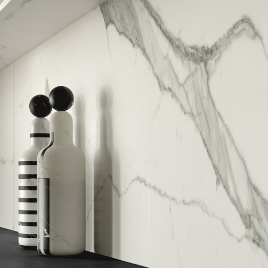 revestimiento pared Sapienstone Calacatta Statuario 4D