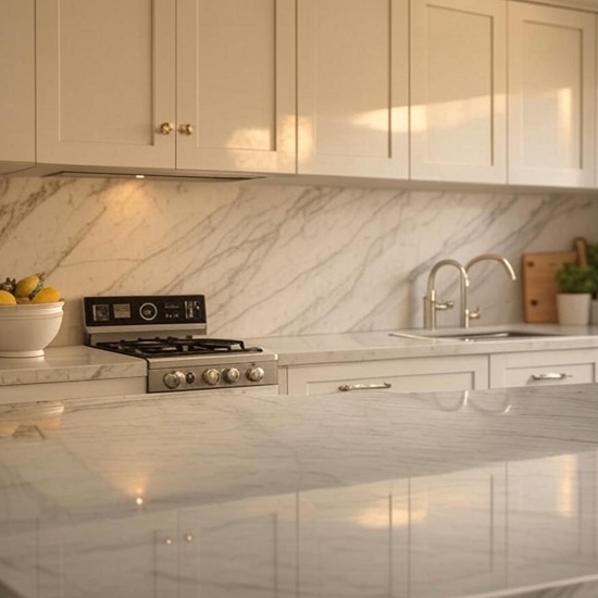 Encimera y salpicadero Laminam Arabescato Gold