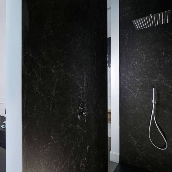 pared de ducha Laminam Nero Greco