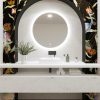 Lavabo Krion Bianco Cloud Porcelanosa aspecto mármol blanco