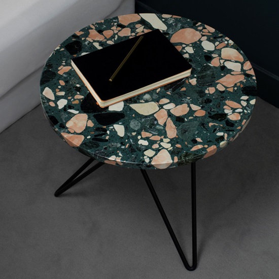 tope de mesa terrazo verde Palladio Fenice