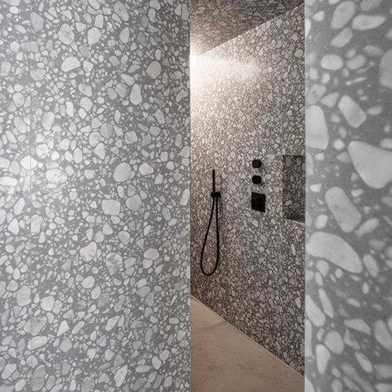 baño terrazo Palladio Griso