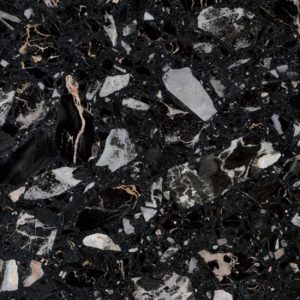 primer plano del Terrazo Nero Portoro