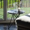 mesa Terrazo blanco y negro Palladio Moro