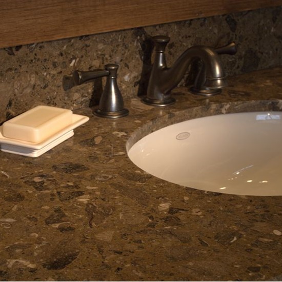 lavabo terrazzo marrón Rasotica