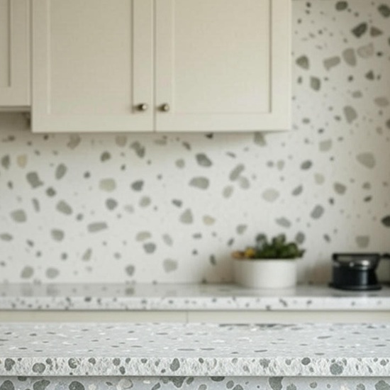 cocina con encimera de terrazo Reale