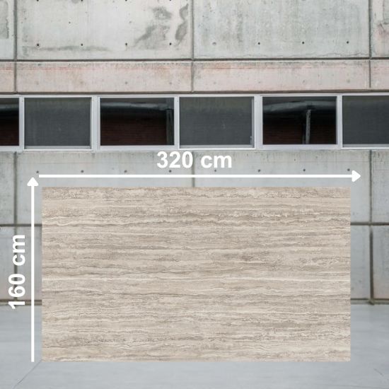 Losa de gran formato Arklam Nativa Greige Natural 12 mm para encimeras personalizadas en Málaga.