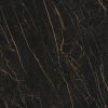 Textura close-up de encimera Neolith Mamba Málaga, acabado silk negro con vetas intensas.