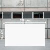 Losa grande de Blaker Blanco Sólido 320x160 cm blanca uniforme en almacén industrial.