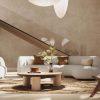 salon revestido con Venux Bellissima Beige