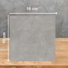 Muestra 10x10 cm de Venux Bellissima Grigio gris con vetas grises sobre fondo gris.